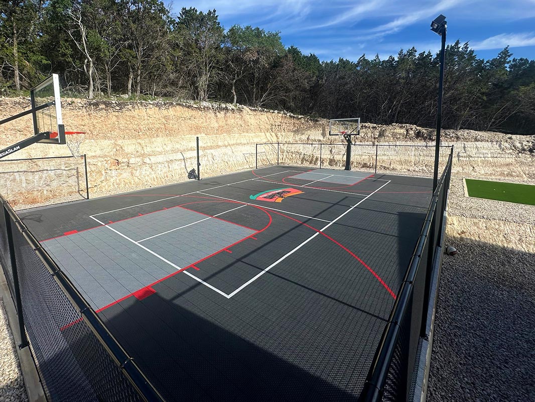 Multi-sport basketball court