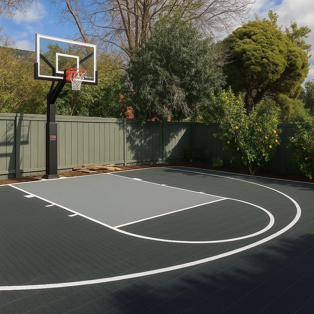 Professional basketball court