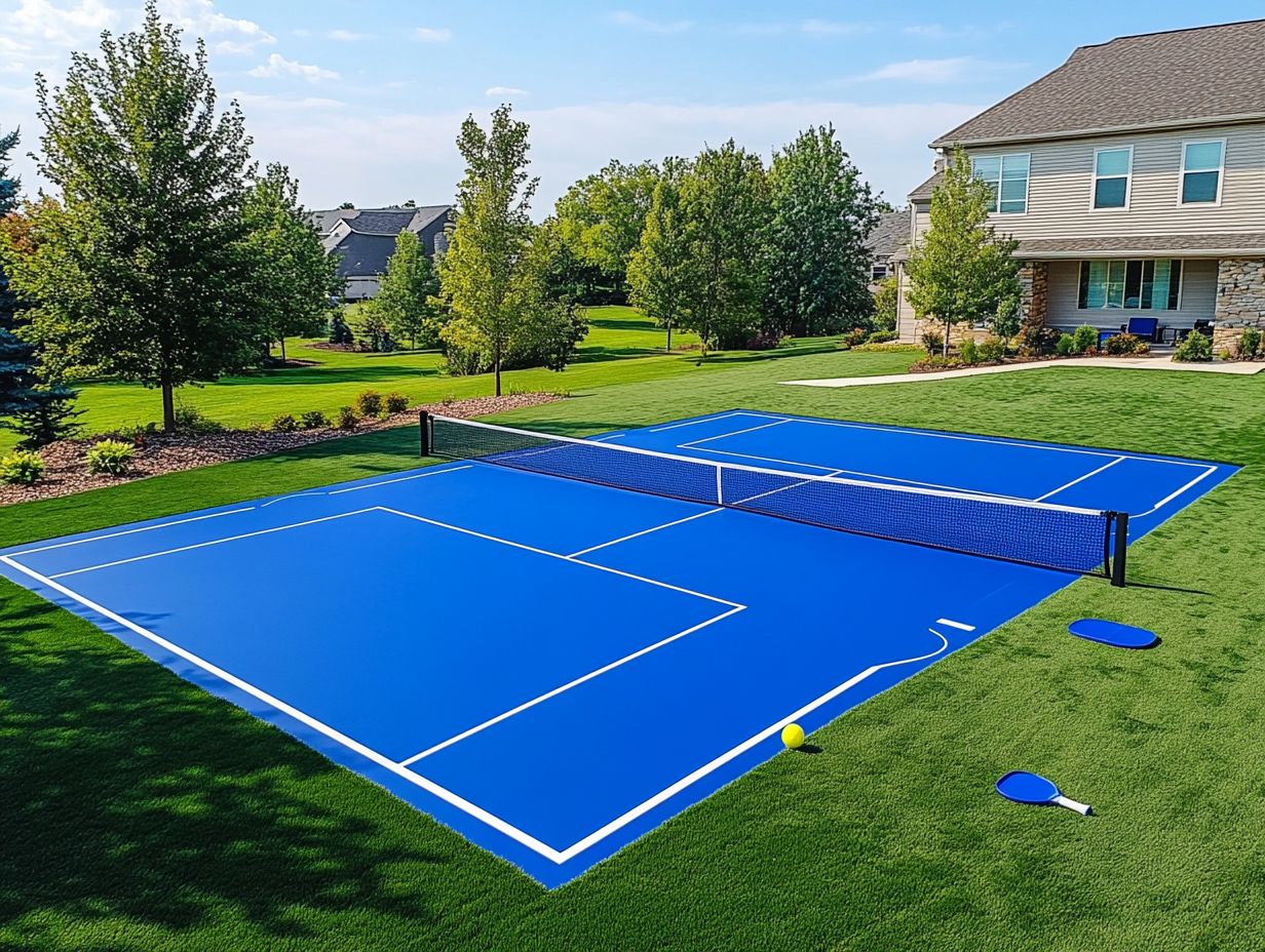 Custom pickleball court