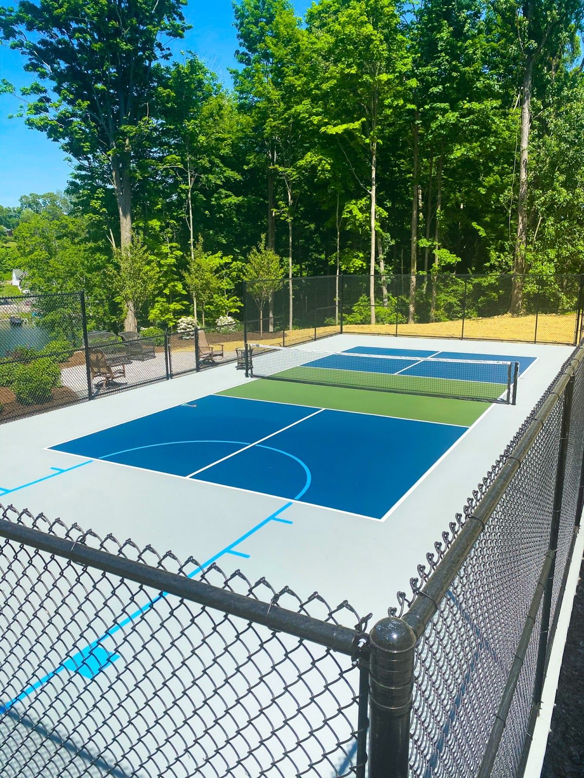 Tennis court installation